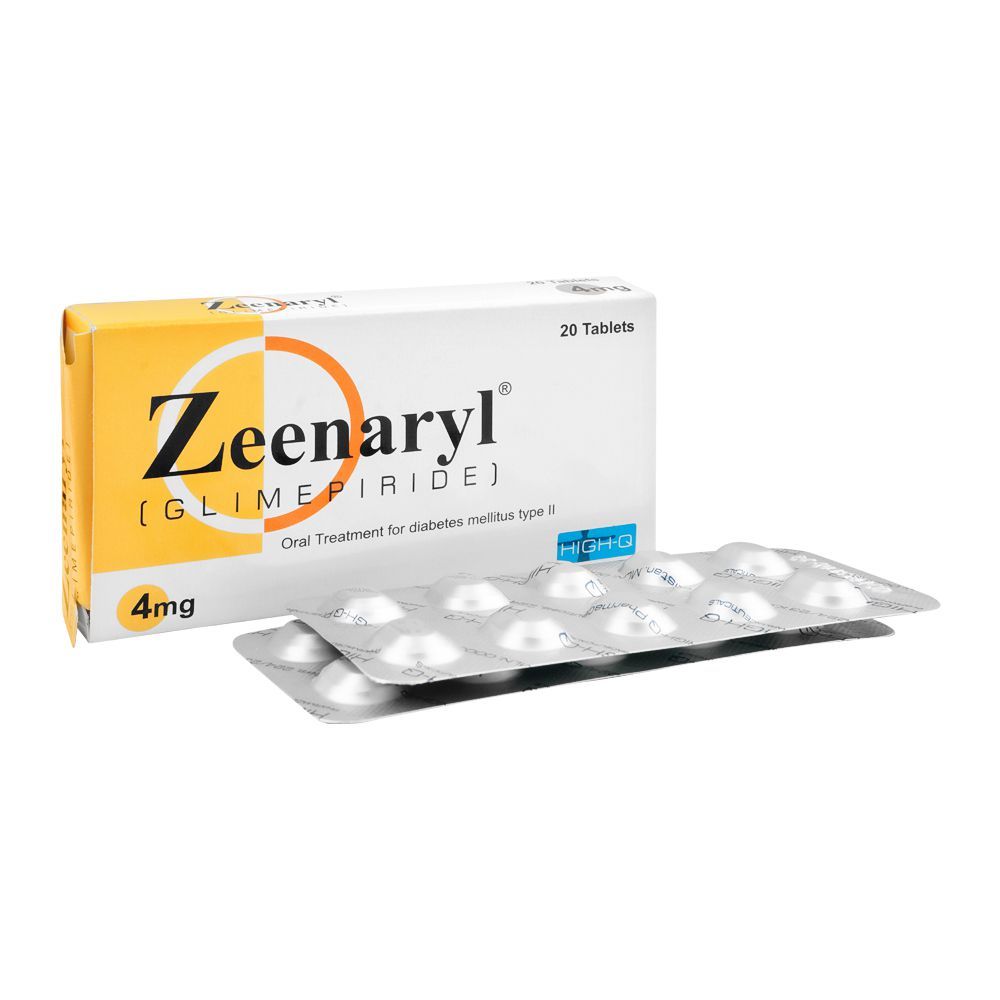 Zeenaryl 4mg (Glimepiride) – Blood Sugar Control Tablet for Type 2 Diabetes
