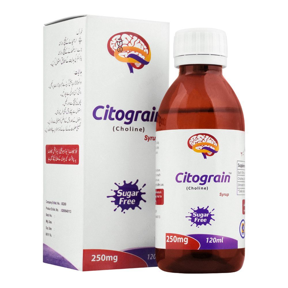 Citograin Syrup 120ml (Choline) – Brain Health and Memory Support Syrup