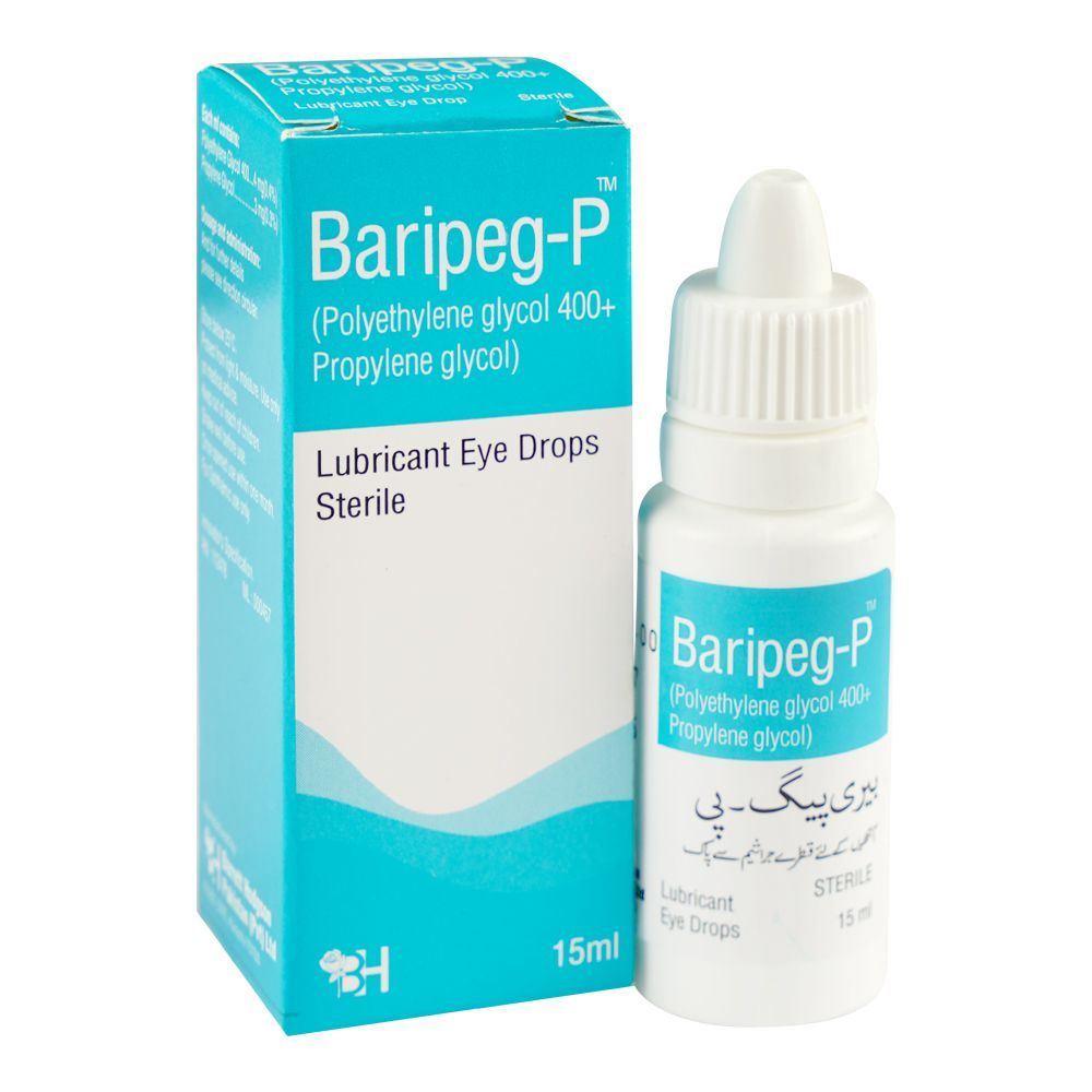 Baripeg-P Lubricant Eye Drops 15ml – Relief from Dry & Irritated Eyes