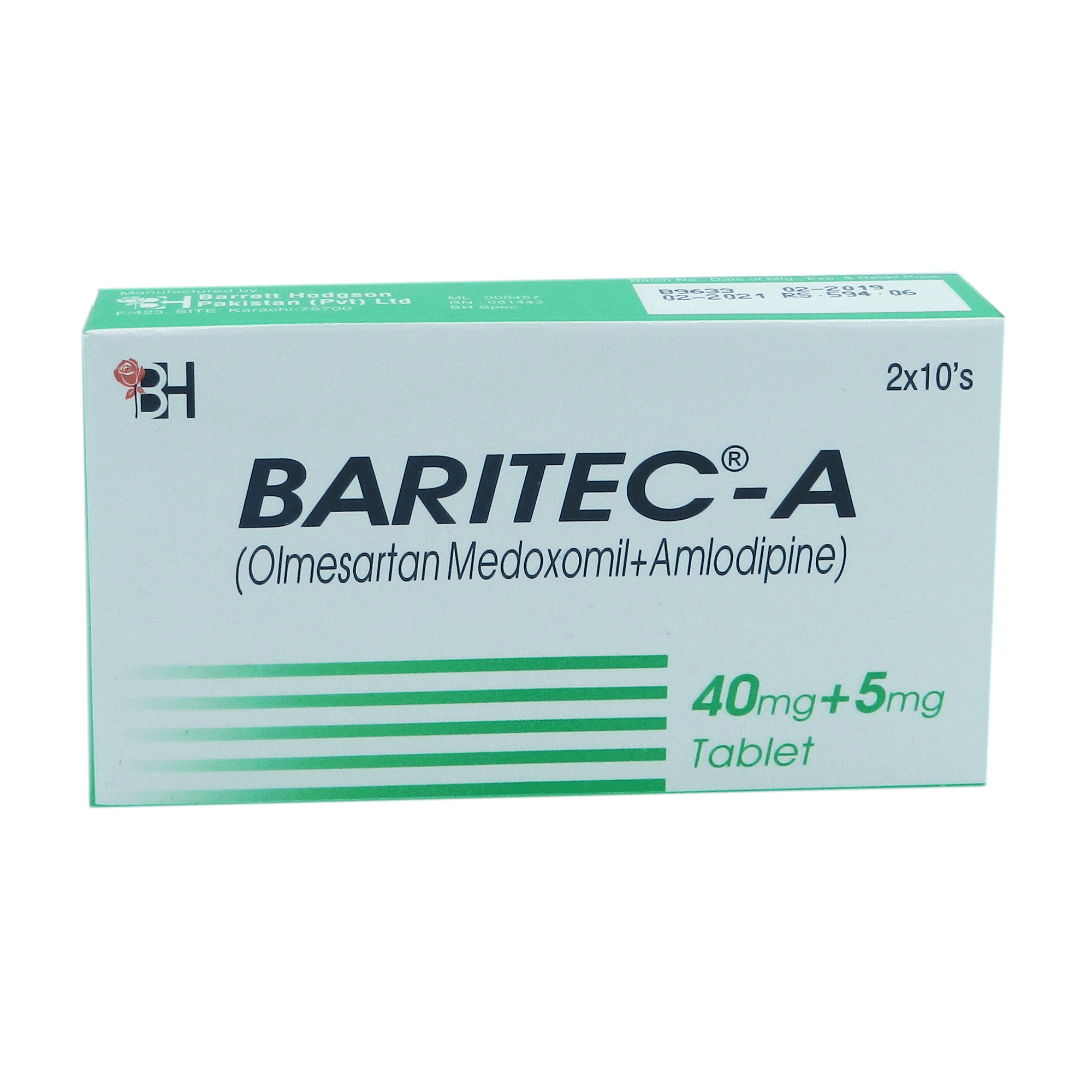 Baritec A 40/5mg Tablet – For High Blood Pressure Control