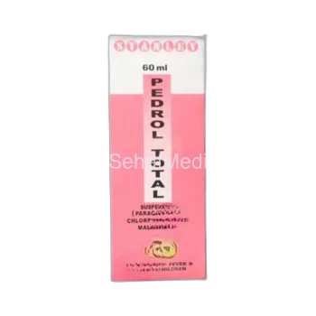 Pedrol Total Syrup 60ml (Paracetamol, Chlorpheniramine) – Fever, Pain and Cold Relief Syrup