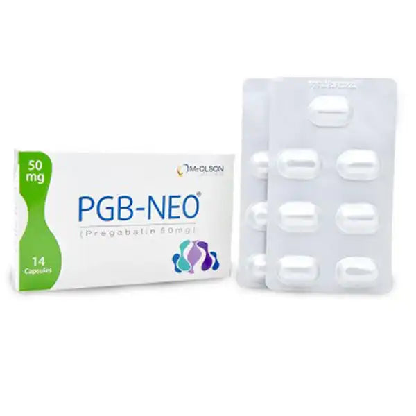 PGB Neo 50mg (Pregabalin) – Nerve Pain and Seizure Control Capsule