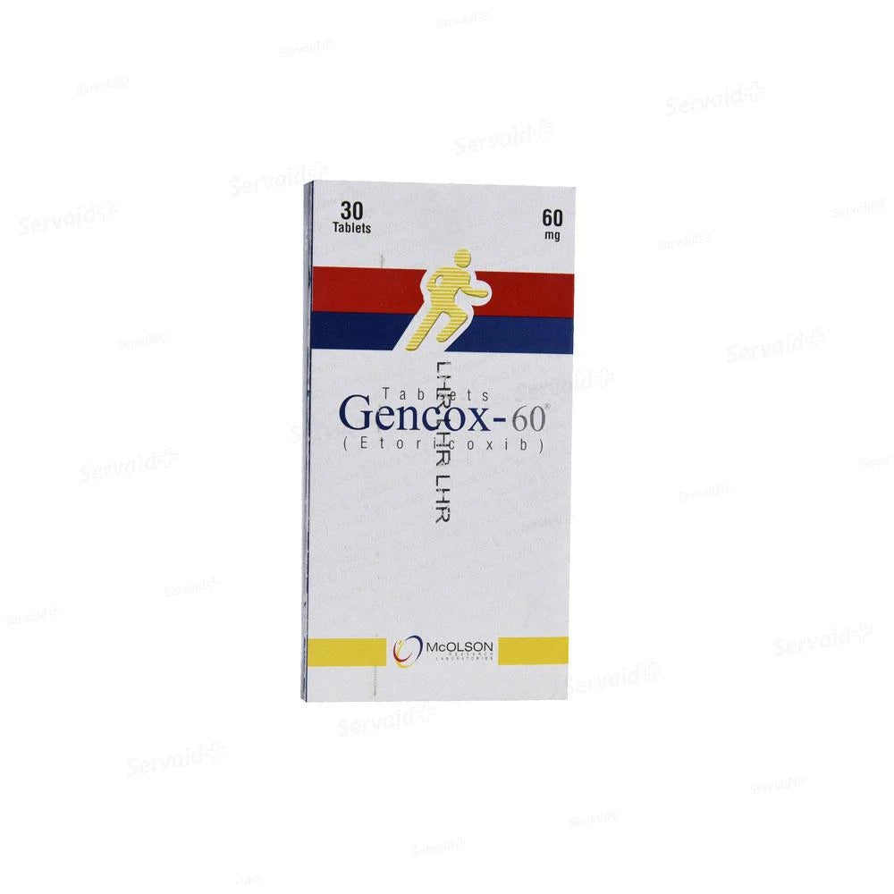 Gencox 60mg (Etoricoxib) – Pain and Inflammation Relief Tablet