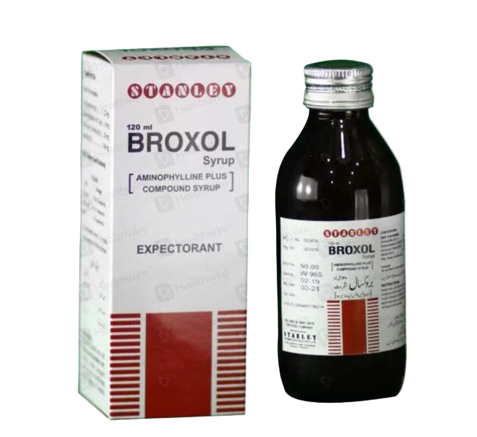 Broxol Syrup 120ml (Aminophylline Compound) – Cough and Chest Congestion Relief Syrup