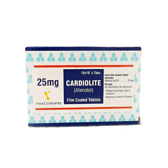 Cardiolite 25mg Tablet – Blood Pressure and Heart Rate Control Medicine