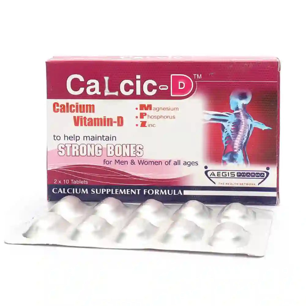 Calcic-D Tablet (Calcium, Vitamin D) – Bone Strength Support Supplement