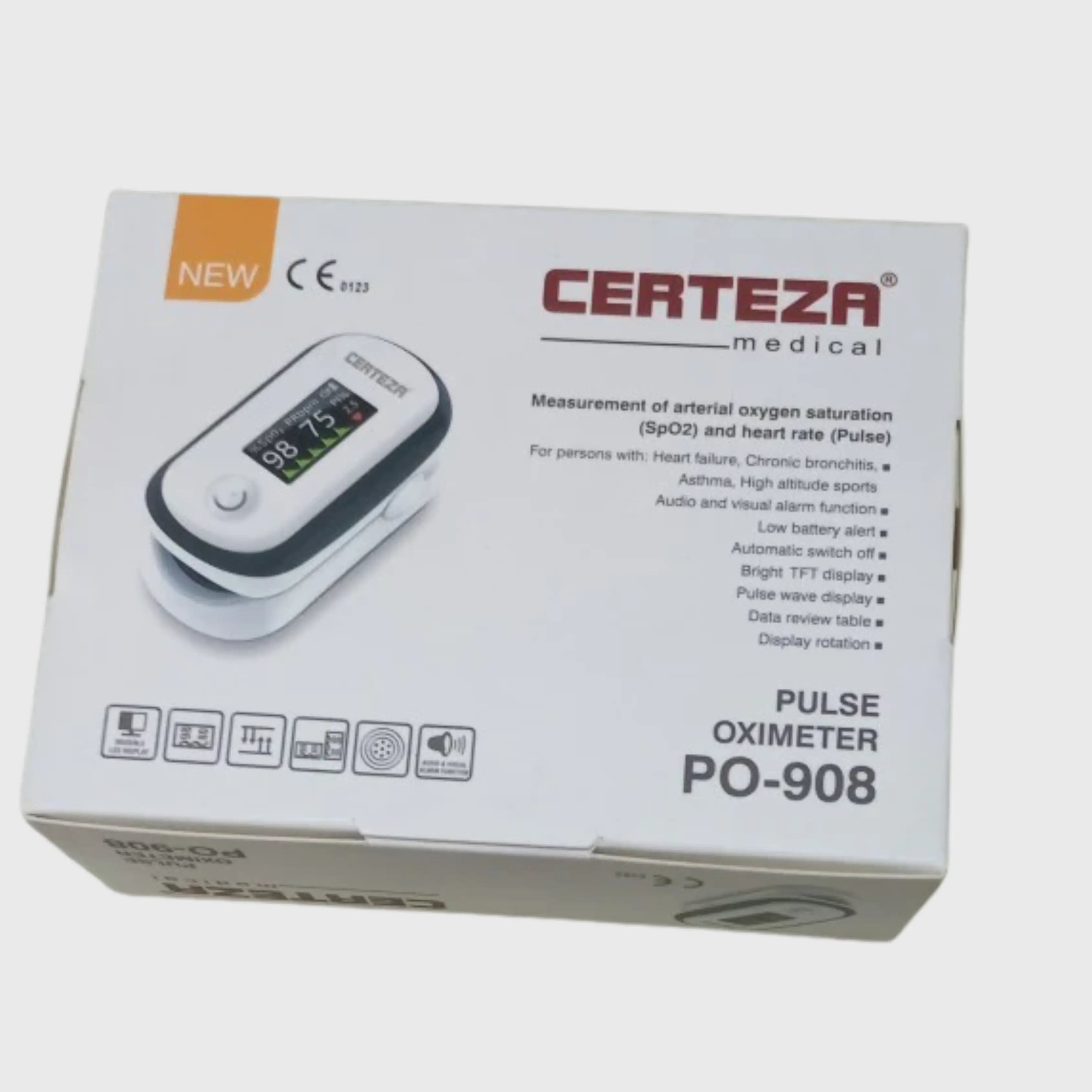 erteza PO-908 Finger Pulse Oximeter – SpO₂ & Pulse Monitor
