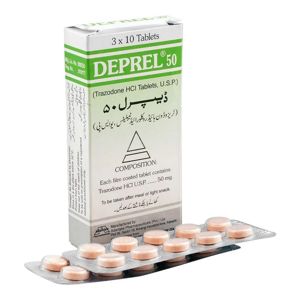 Deprel 50mg Tablets – Treatment for Depression and Sleep Disturbance
