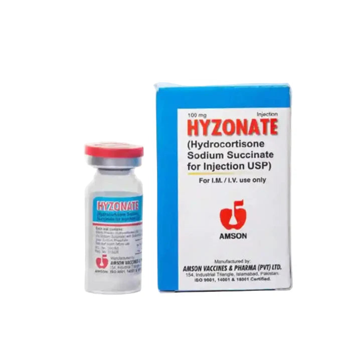 Hyzonate 100mg Injection (Hydrocortisone Sodium Succinate USP)