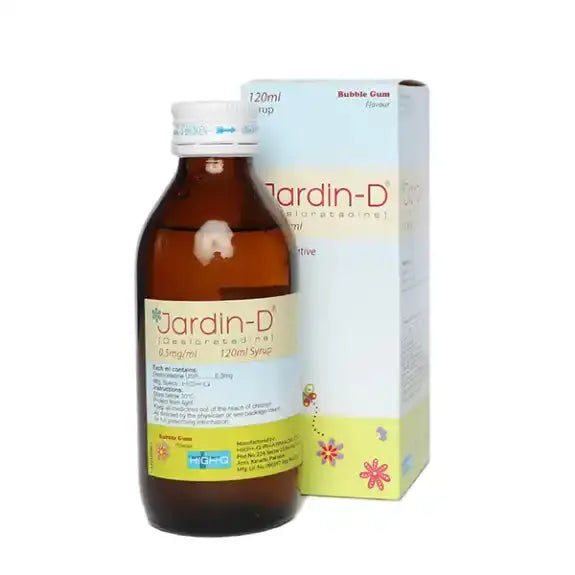 Jardin-D Syrup 120ml (Loratadine) – Allergy Relief for Children and Adults