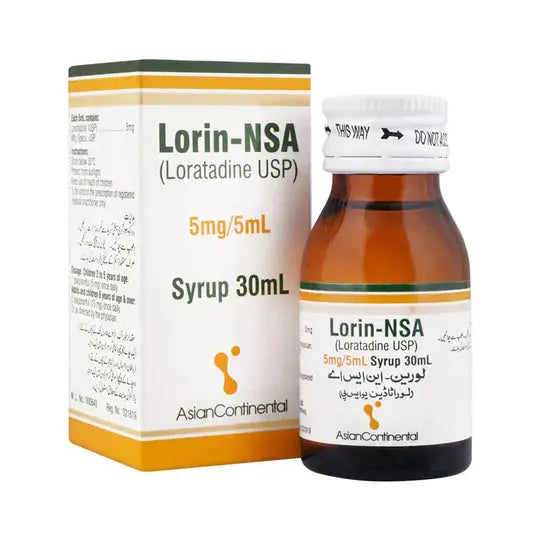 Lorin-NSA Syrup 5mg/5ml – Allergy Relief Syrup for Sneezing and Itching
