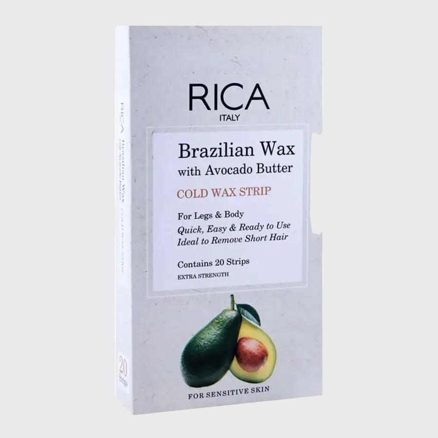 RICA COLD WAX STRIPS WITH AVOCADO BUTTER 20 STRIPS