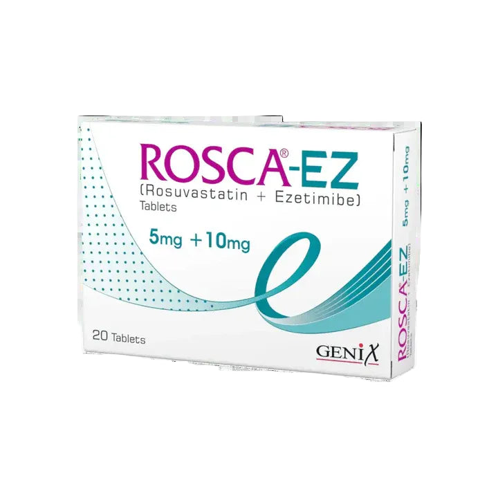Rosca EZ 5mg+10mg (Rosuvastatin + Ezetimibe) Tablets – For Cholesterol Management