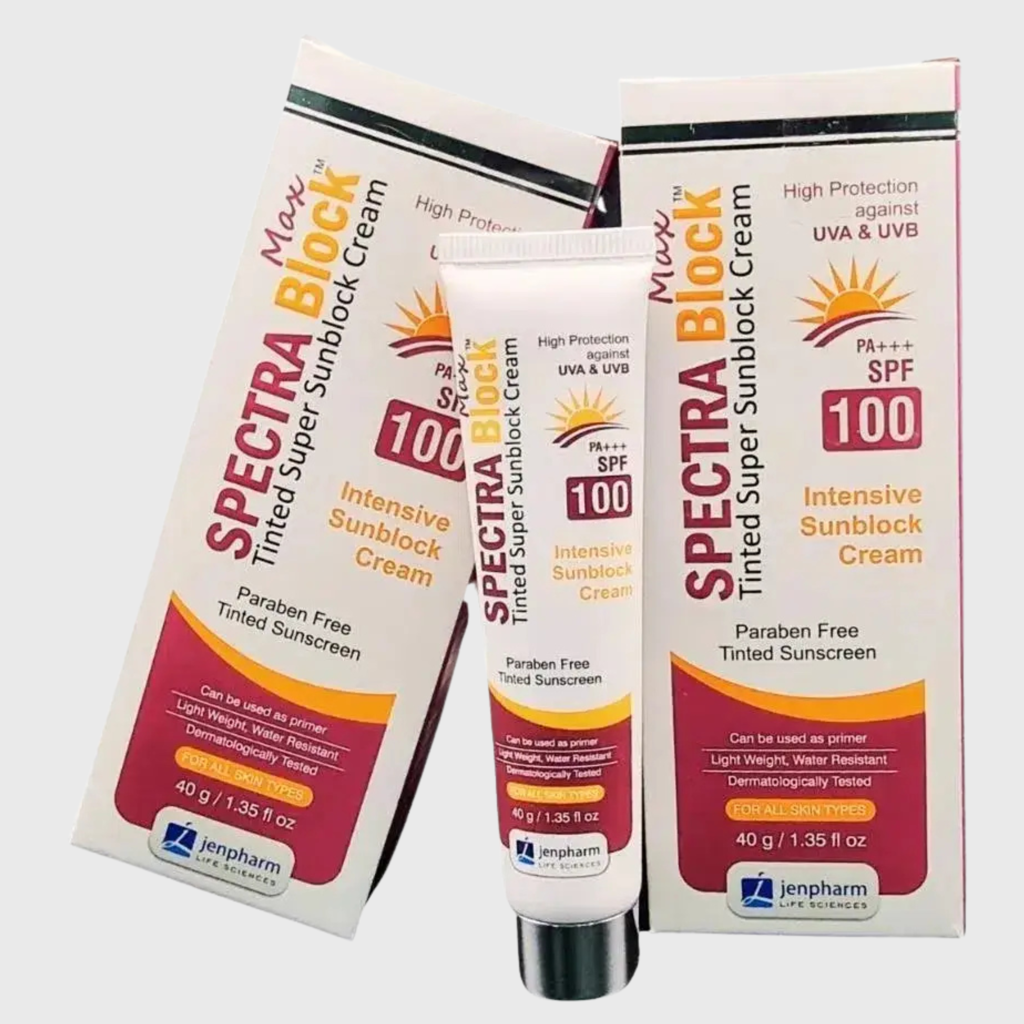 SPECTRA BLOCK MAX Tinted Super Sunblock Cream PA+++ SPF 100