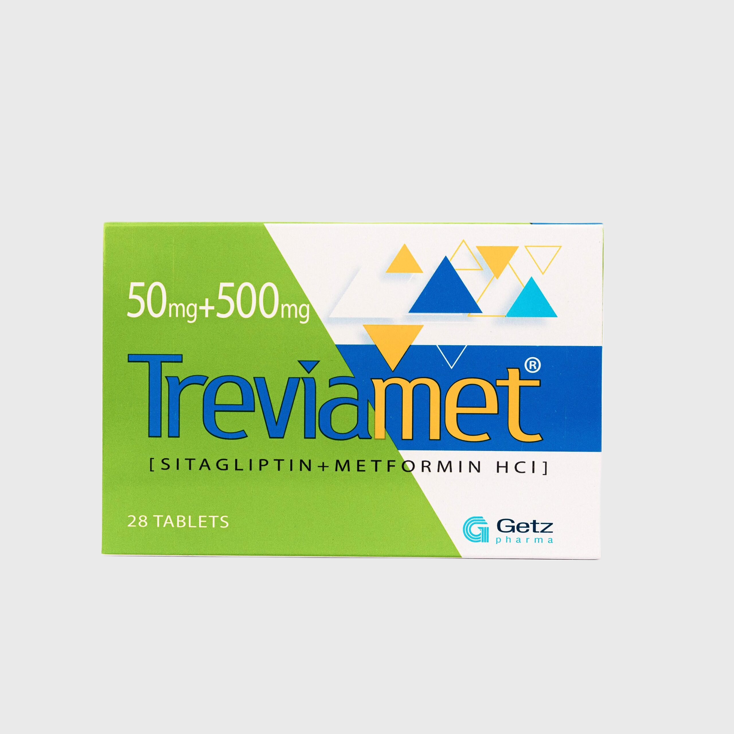 Treviamet 50mg+500mg Tablet