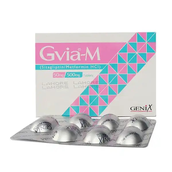 Gvia M 50/500mg tablet for diabetes control Pakistan