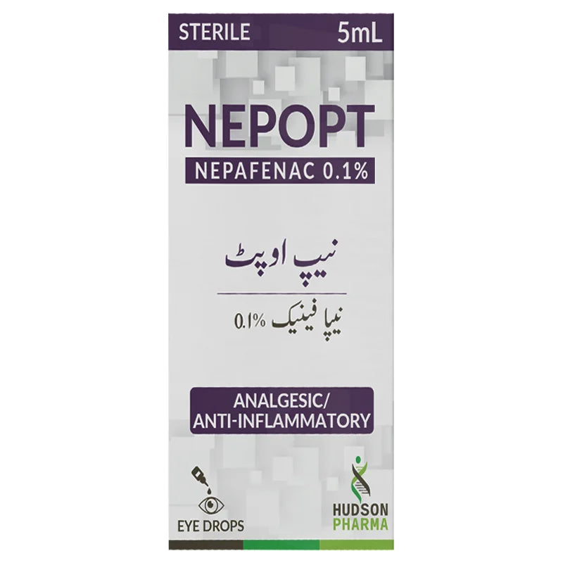 Nepopt Eye Drops 5ml 0.1% – Eye Pain and Inflammation Relief Drops