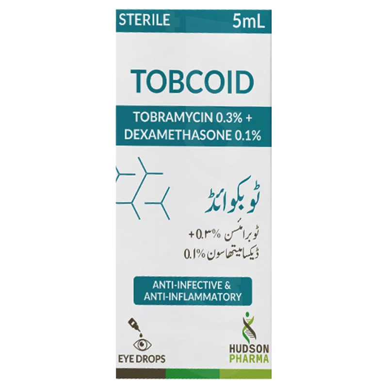 Tobcoid Eye Drops 5ml – Eye Infection and Inflammation Treatment Drops