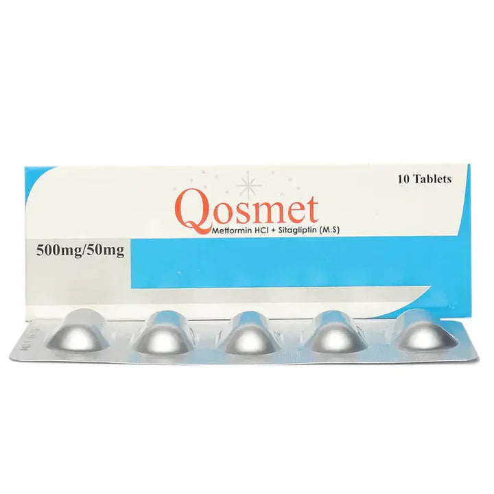Qosmet 500/50mg Tablet – Blood Sugar Control for Diabetes Patients