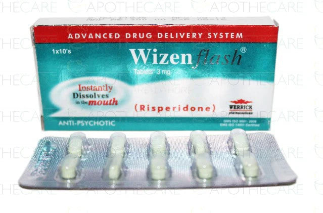 Wizen Flash Tablets 3mg – For Schizophrenia and Behavioural Disorder Management