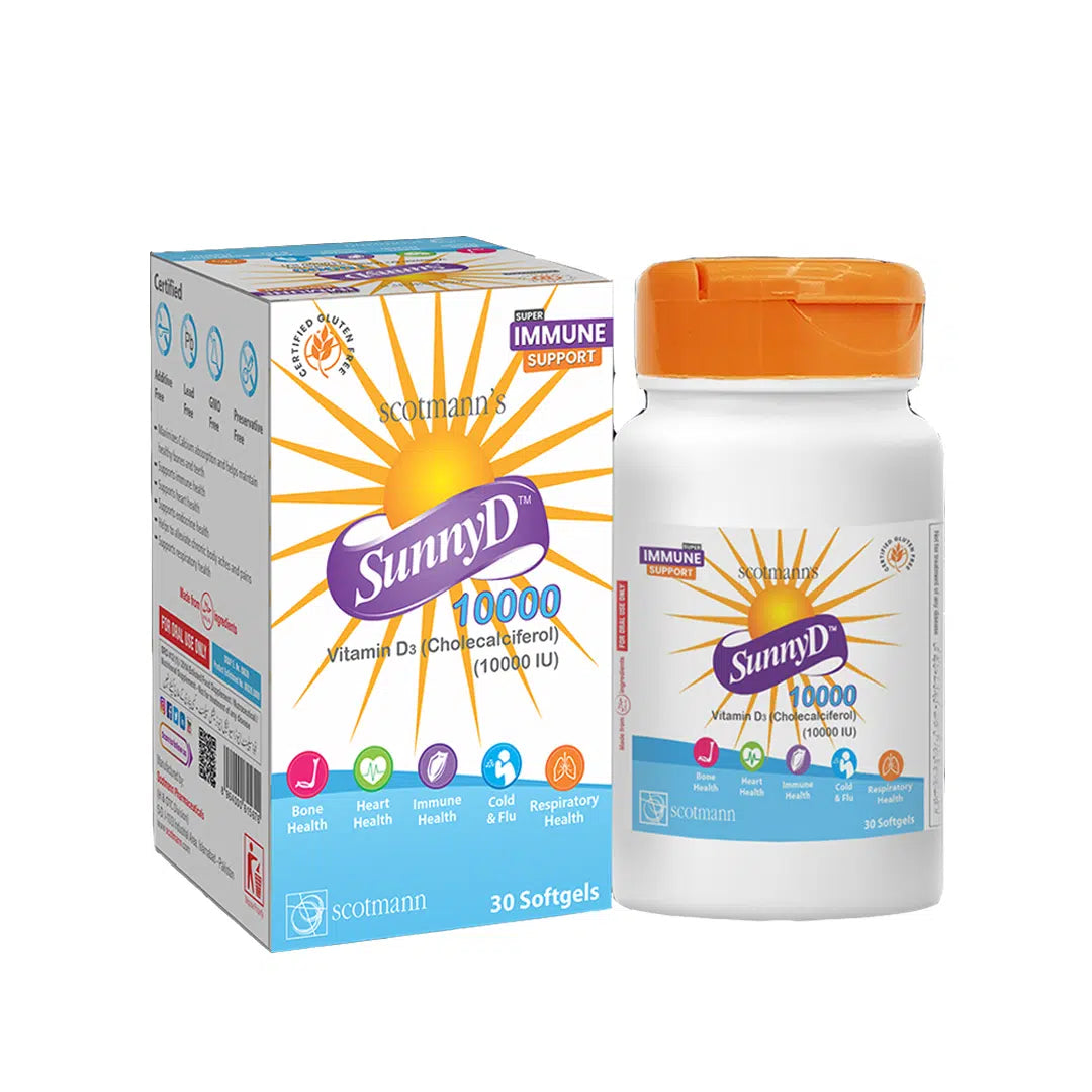 Sunny D 10000 IU Capsules (Cholecalciferol) – Vitamin D Supplement for Bone Health