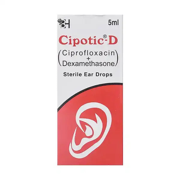 Cipotic D 5ml Ear Drops – For Ear Infection and Inflammation Relief