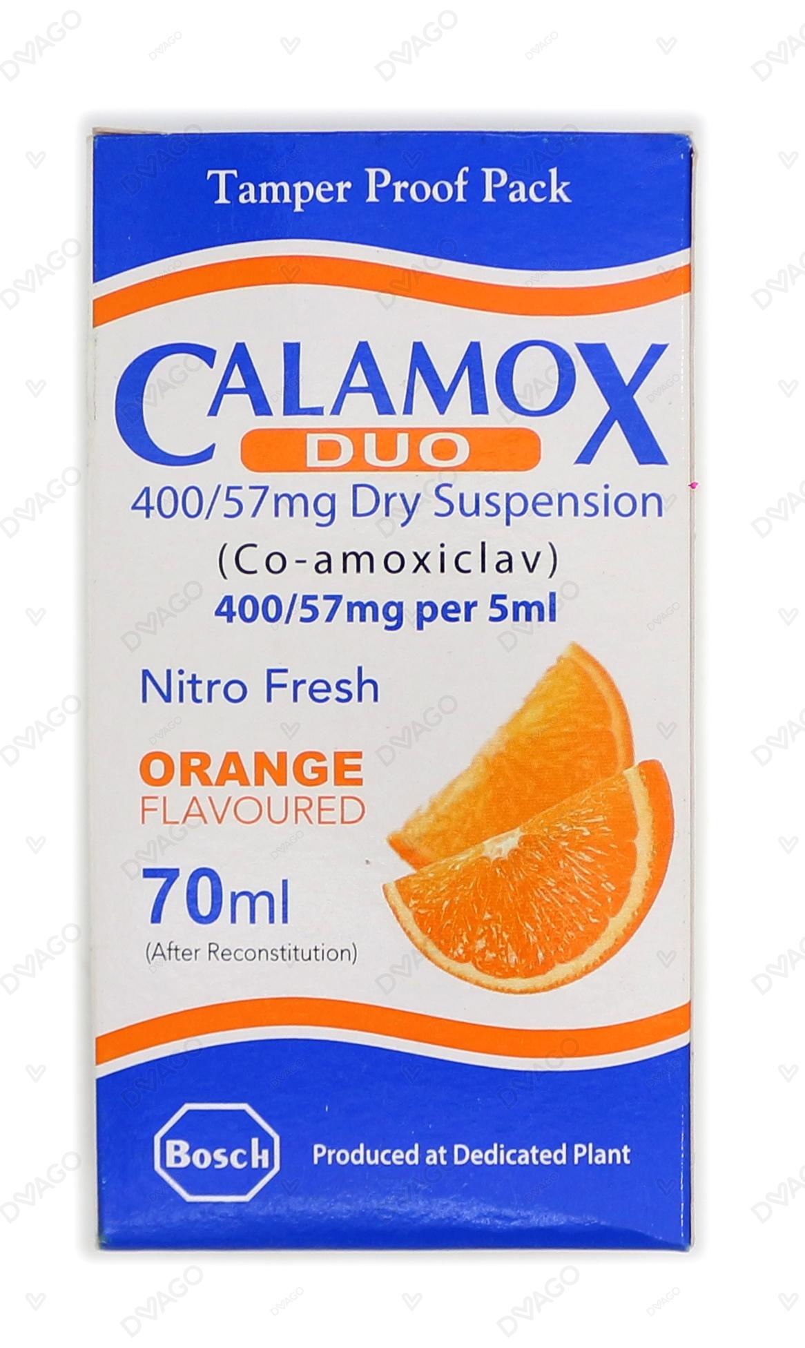 Calamox Duo 400/57mg per 5ml 70ml Suspension– Pediatric Antibiotic Suspension