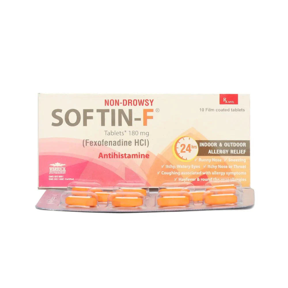 Softin-F Tablets 180mg – For Allergy and Sneezing Relief