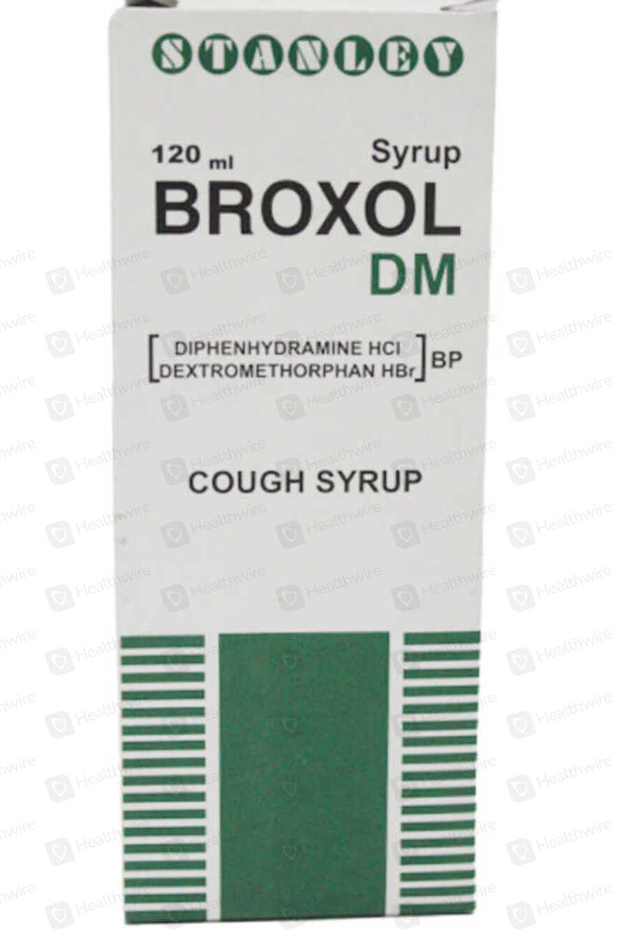 Broxol DM Syrup 120ml (Diphenhydramine, Dextromethorphan) – Dry Cough Relief Syrup