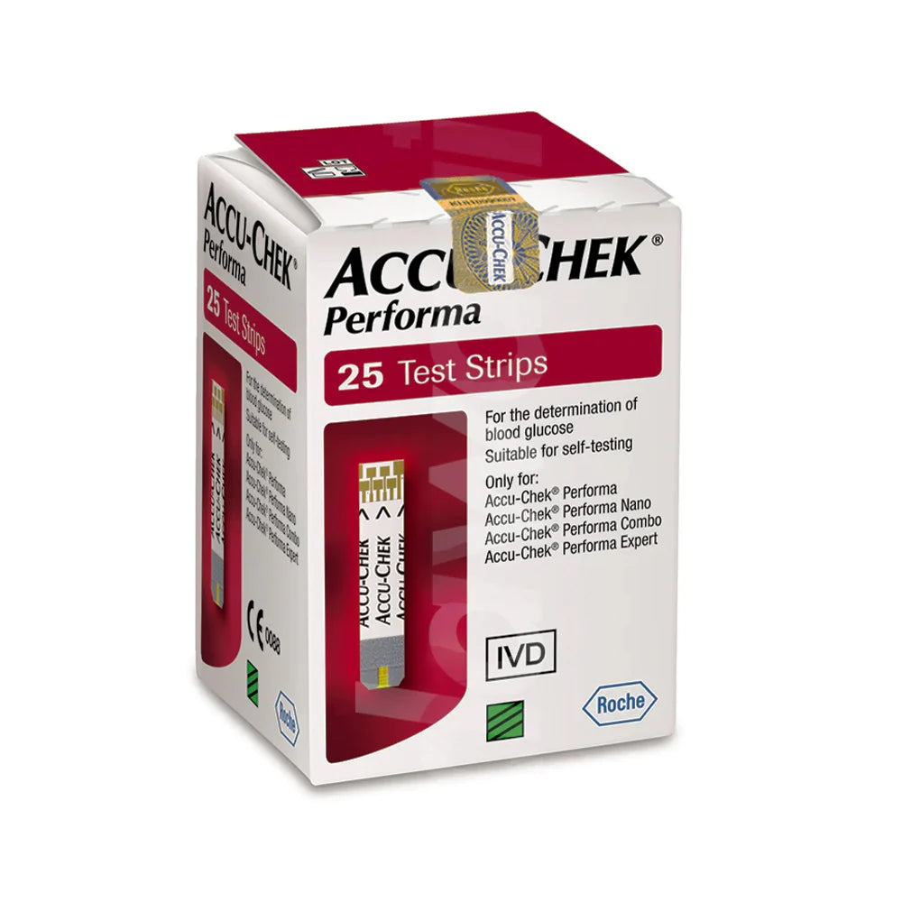 Accu-Chek Performa Test Strips 25s – Blood Glucose Monitoring Test Strips for Diabetes