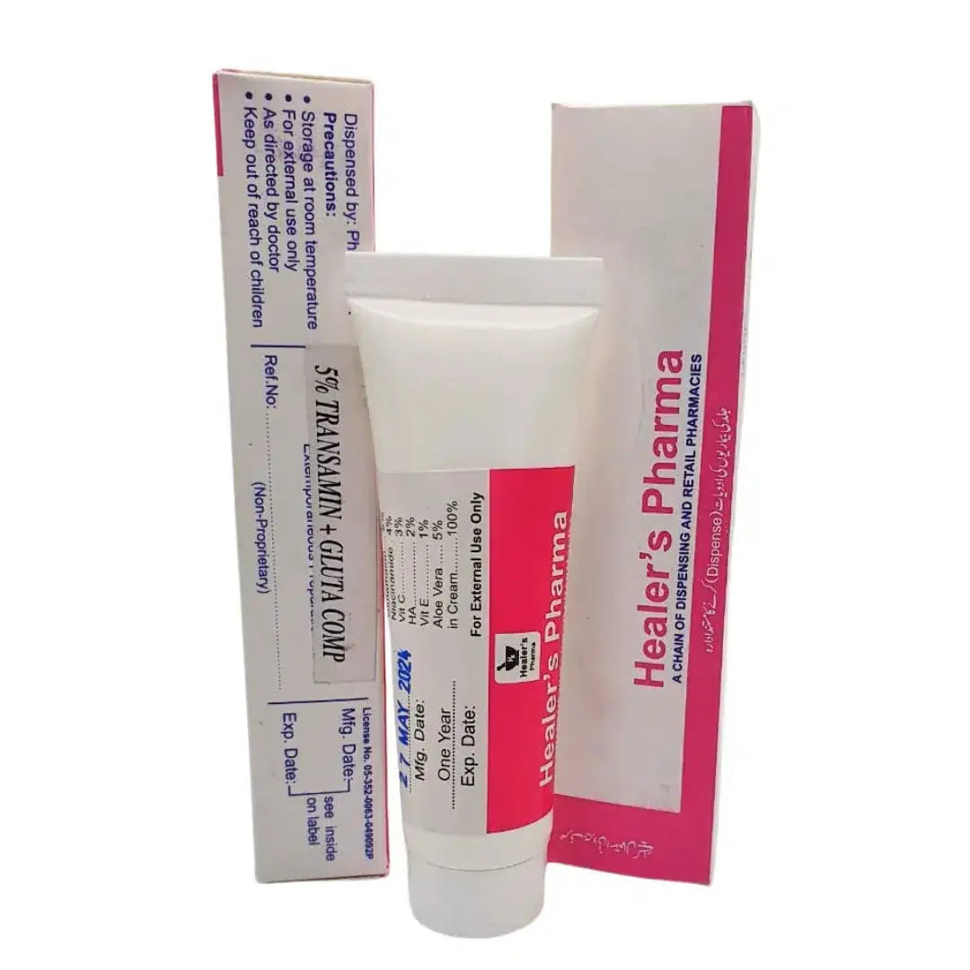Healers Pharma 5% Transamin + Gluta Complex Skin Brightening Cream