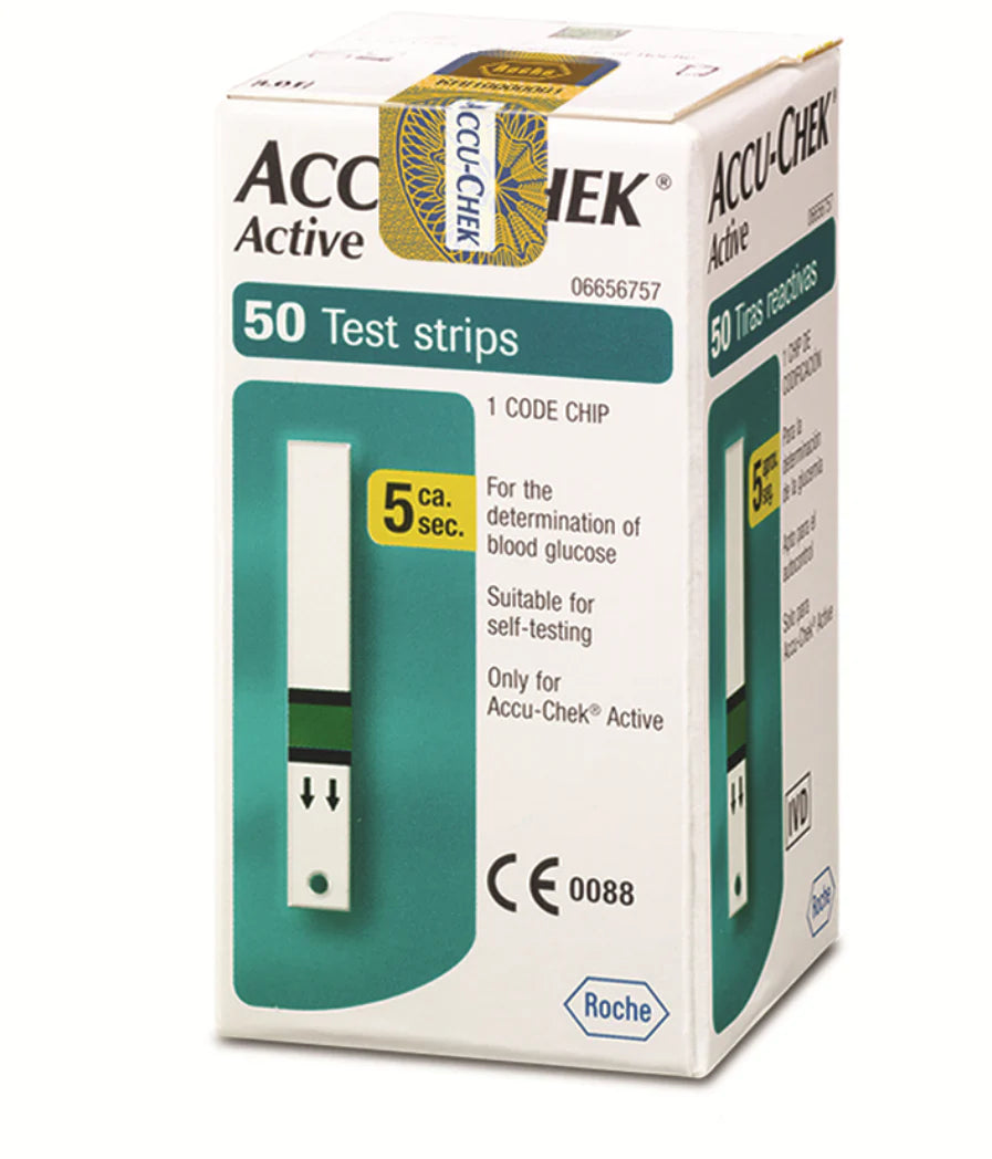 Accu-Chek Active Test Strips 50s – Blood Glucose Monitoring Test Strips for Diabetes
