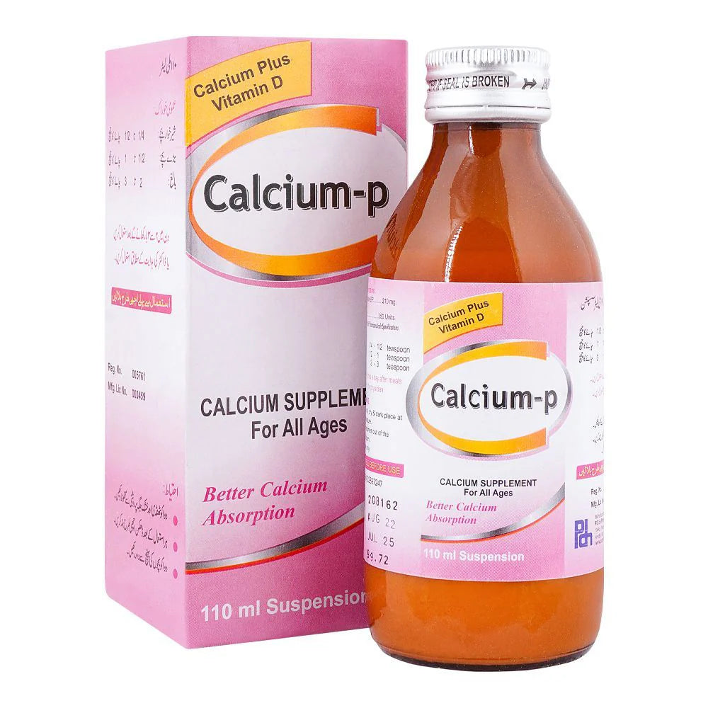 Calcium P Syrup 110ml – Bone Strength and Calcium Deficiency Support Suspension