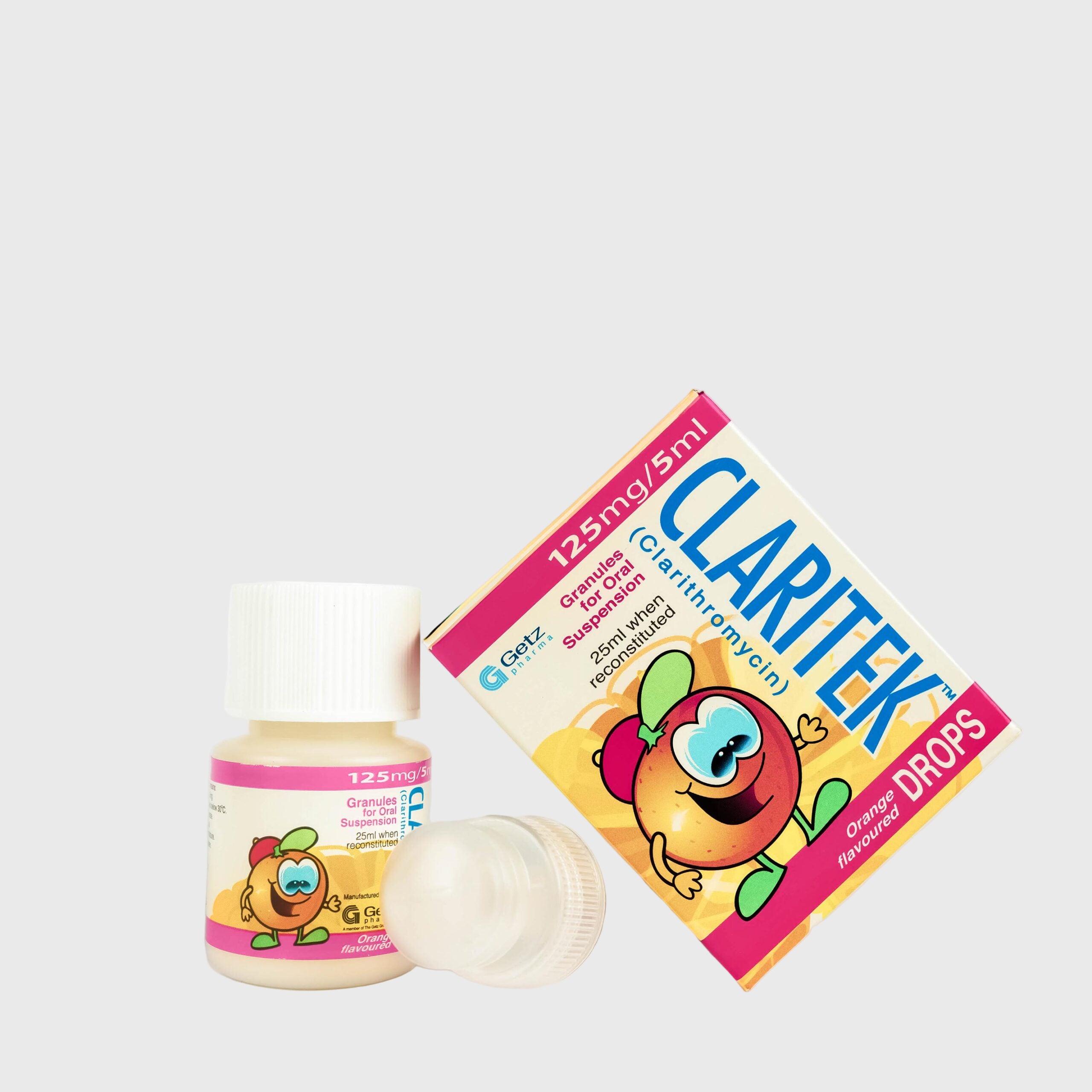 Claritek 125 mg/5 ml Syrup (50 ml) – Clarithromycin Antibiotic Suspension