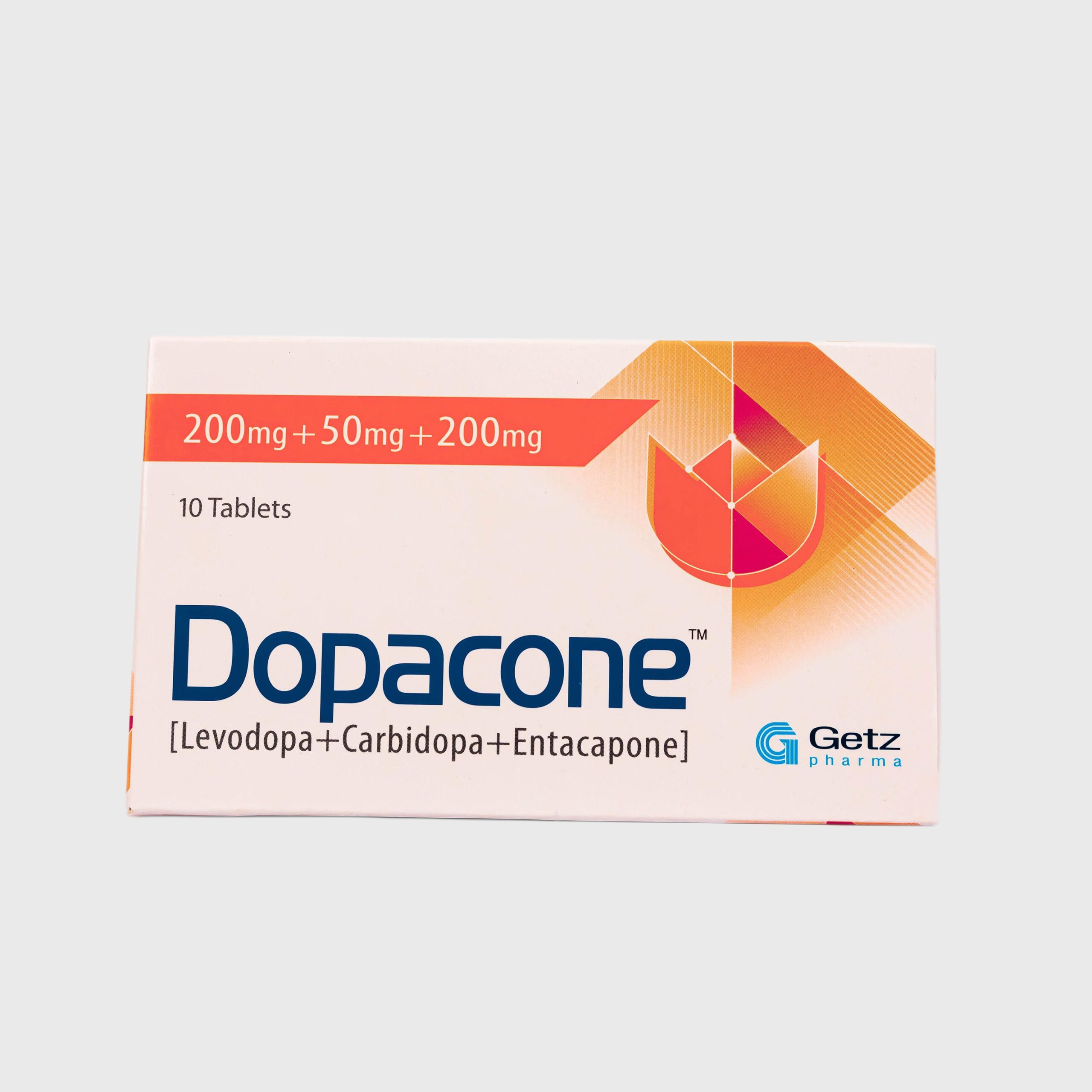 Dopacone 200+50+200mg Tablet – Levodopa 200mg + Carbidopa 50mg + Entacapone 200m