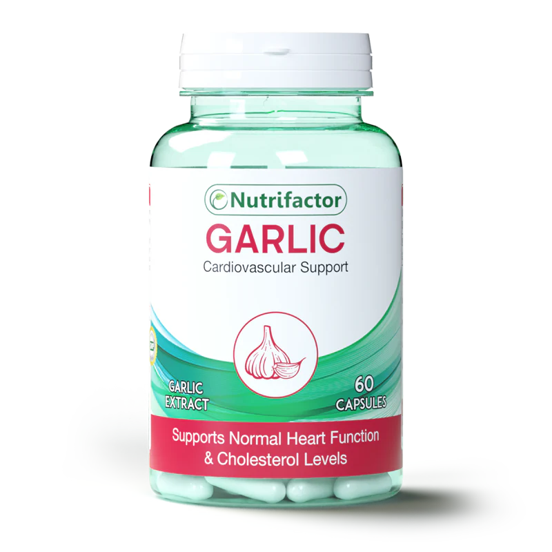 Garlic extract capsules for heart health