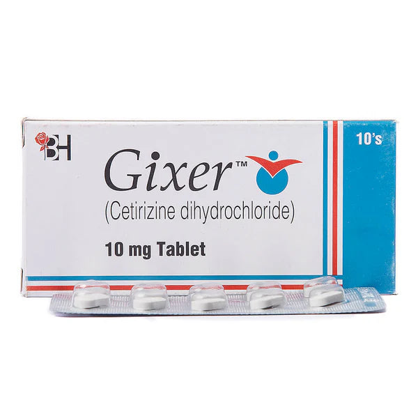 Gixer 10mg Tablet – Allergy Relief & Sneezing Control