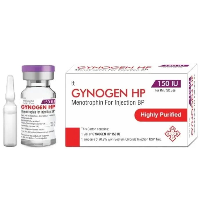 Gynogen HP 150IU Injection (Menotrophin) – For Female Fertility and Ovulation Support