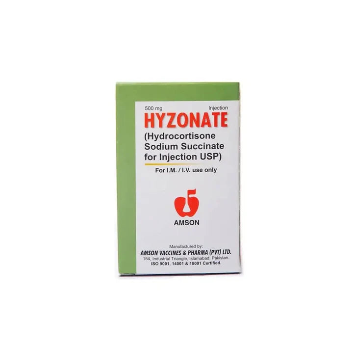 Hyzonate 500mg Injection (Hydrocortisone Sodium Succinate USP)