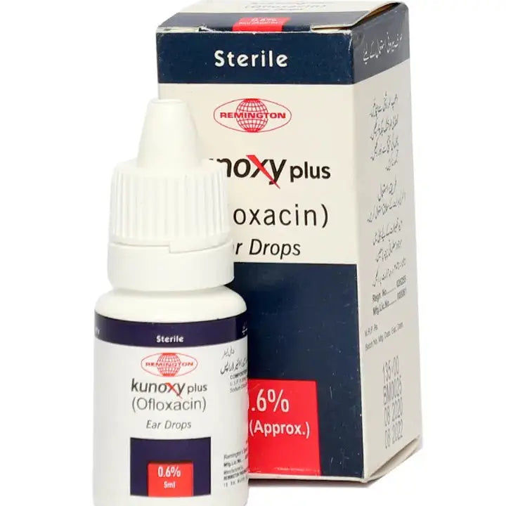 Kunoxy Plus 0.6% 5ml Ear Drops – For Bacterial Ear Infection Treatment