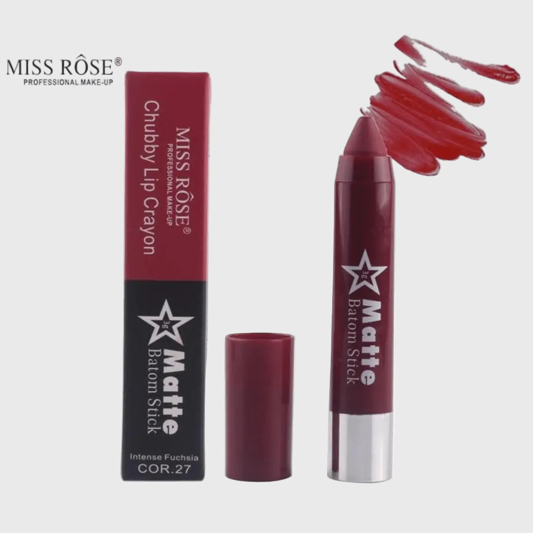 MISS ROSE Matte Lipstick Batom Stick Cor. 27