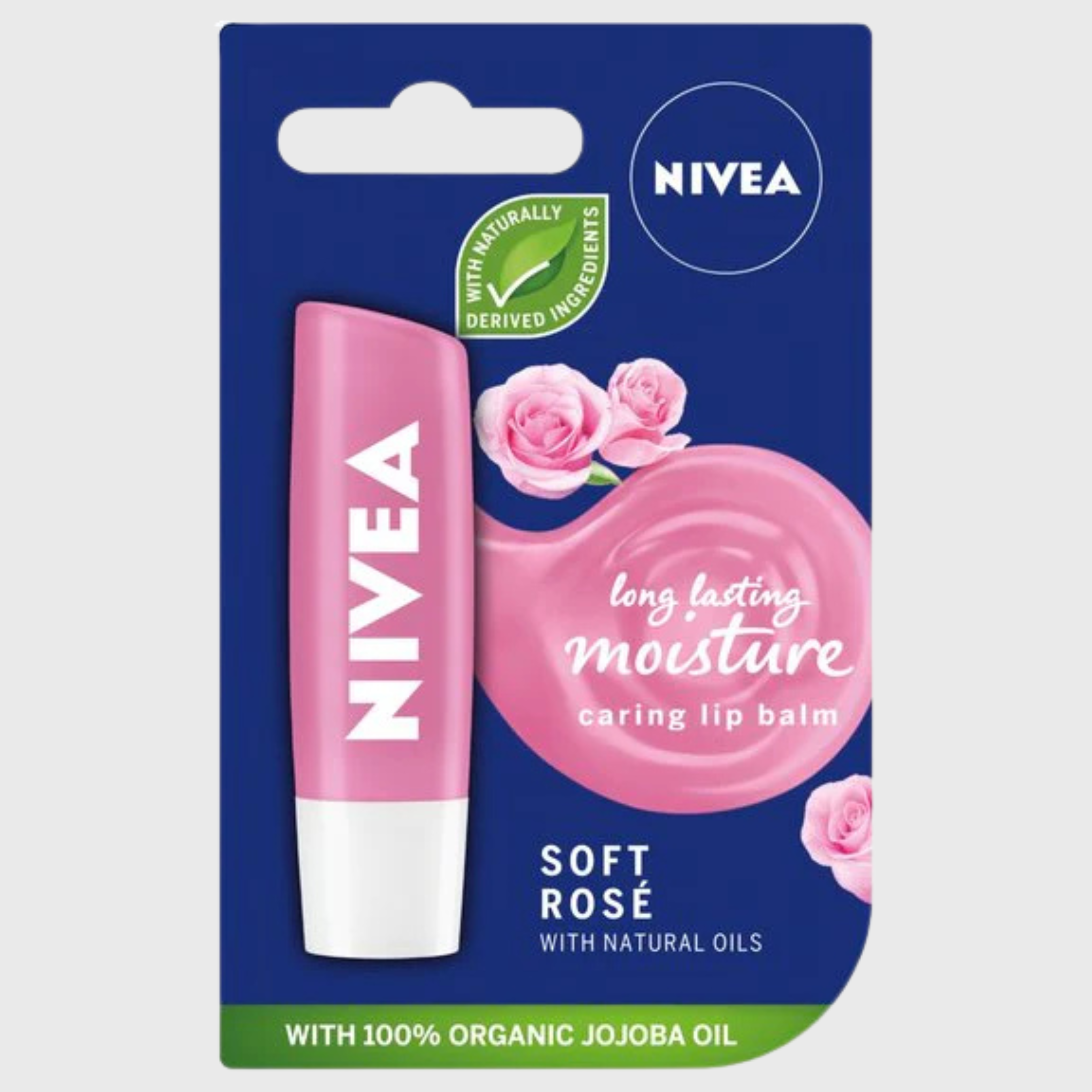 NIVEA Soft Rose Long Lasting Moisture Care Lip Balm – Rose-Tinted Hydration (4.85 g)