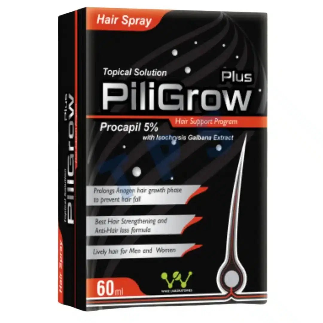 Piligrow Plus 5% Spray 60ml – Hair Fall Control and Hair Growth Support Spray
