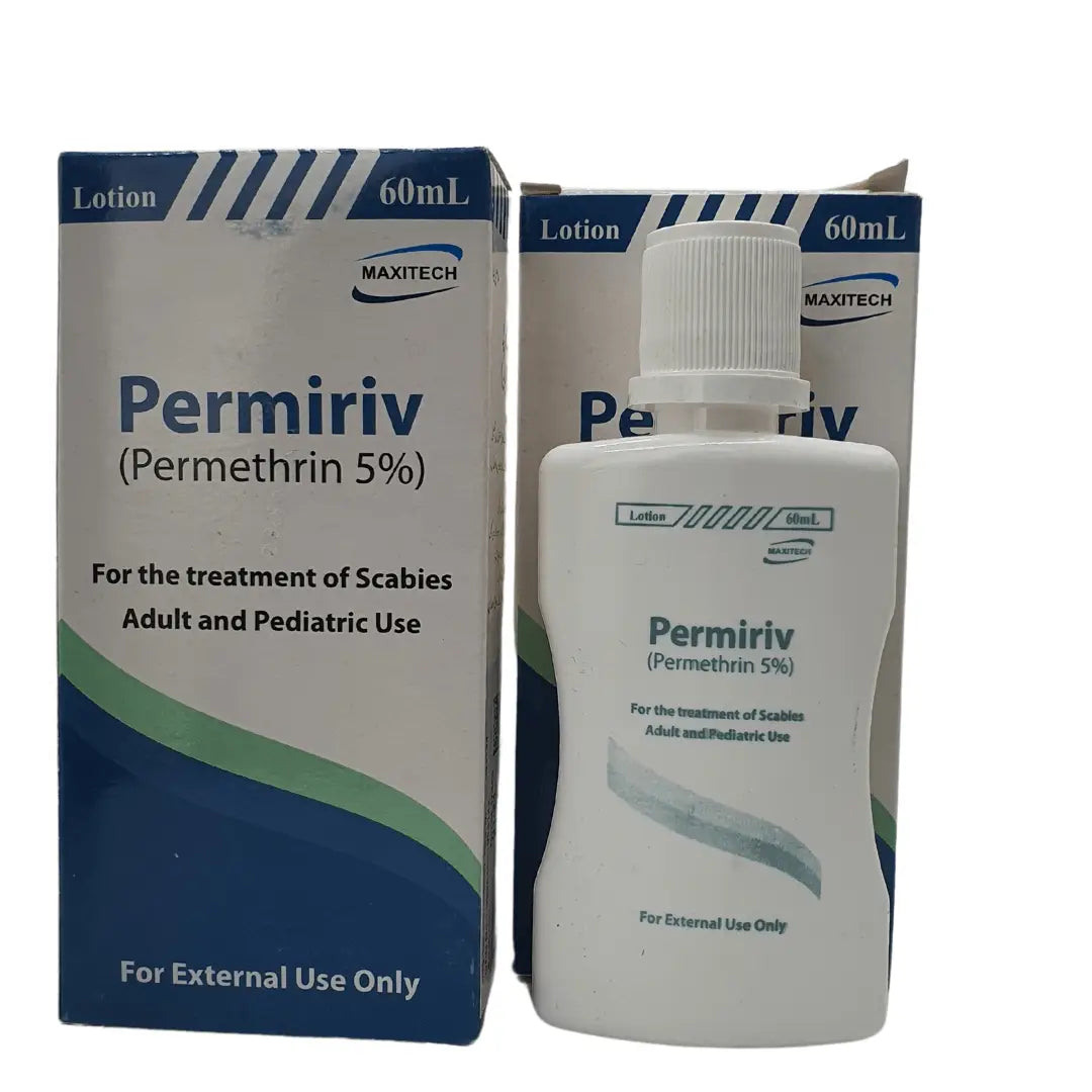 Permiriv Lotion 60 ml (Permethrin 5%) – Scabies & Parasite Relief