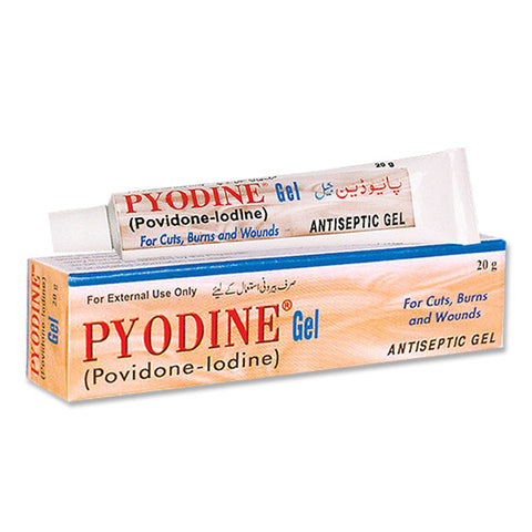 Pyodine Gel 20gm (Povidone Iodine) – For Cuts, Burns, and Wound Infection Control