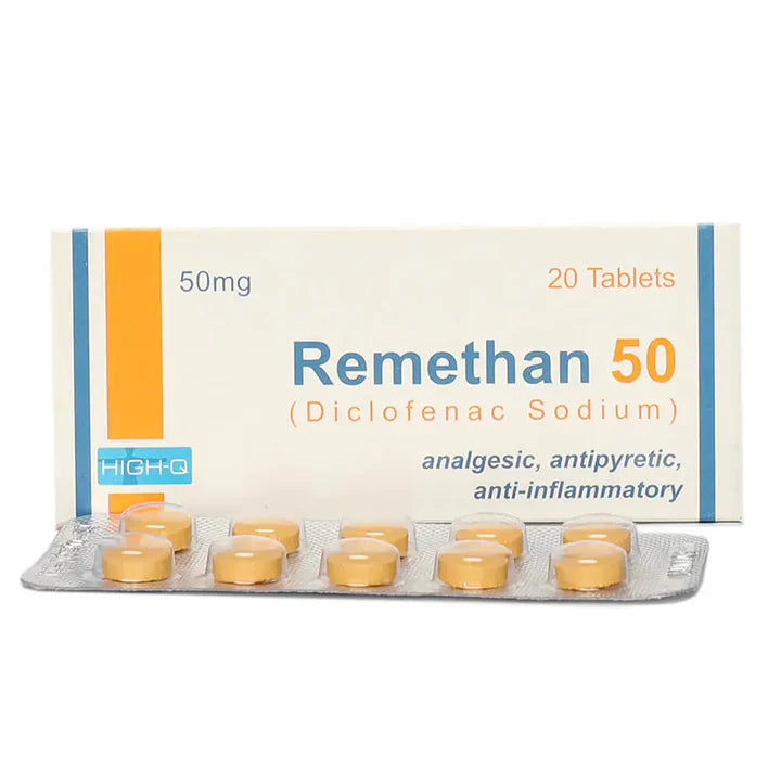 Remethan 50mg (Diclofenac Sodium) – Pain and Inflammation Relief Tablet