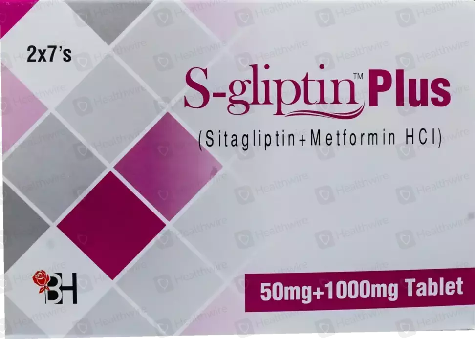 S Gliptin Plus 50mg/1000mg Tablets  – For Blood Sugar Control in Type 2 Diabetes