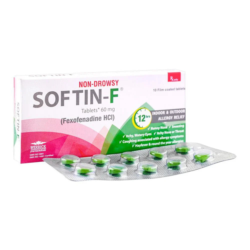 Softin-F Tablets 60mg – For Allergy and Sneezing Relief