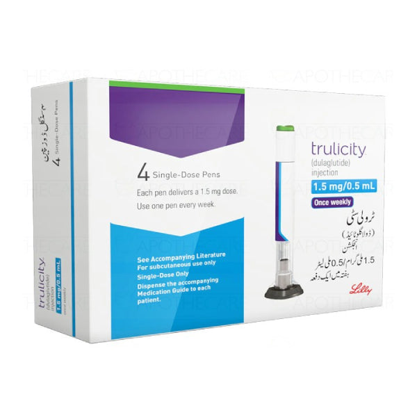 Trulicity 1.5mg/0.5ml Prefilled Pen (Dulaglutide) – Blood Sugar Control Weekly Injection