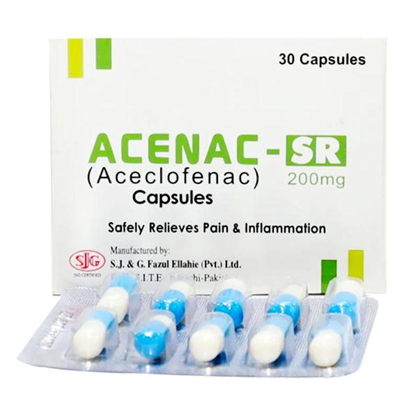 Acenac-SR 200mg Capsules (Aceclofenac Sustained Release)
